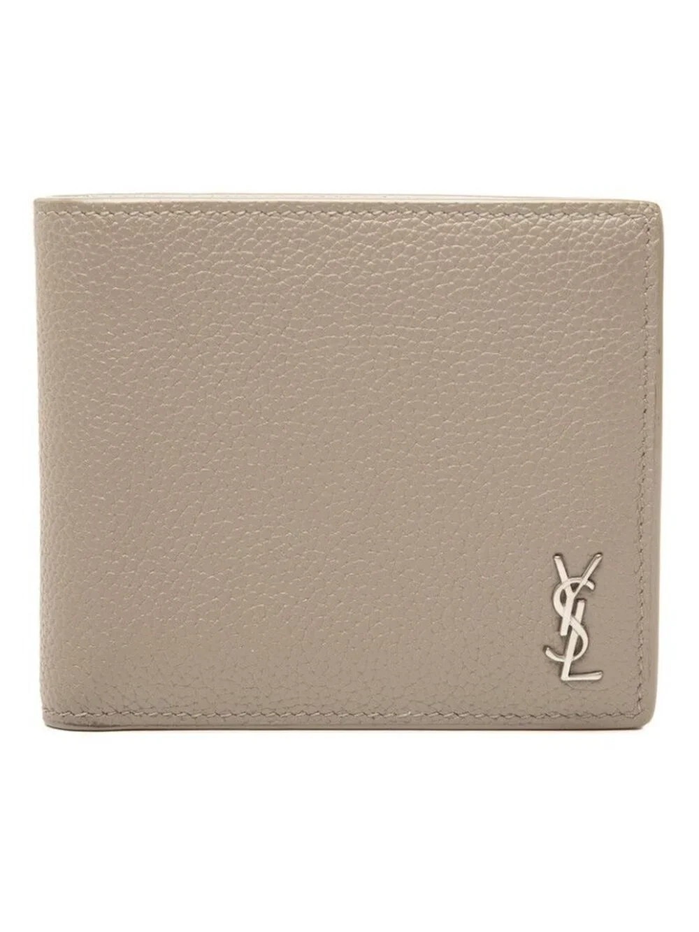 Saint Laurent Tiny Cassandra YSL Logo Bifold Wallet Beige Leather - Picture 1 of 7